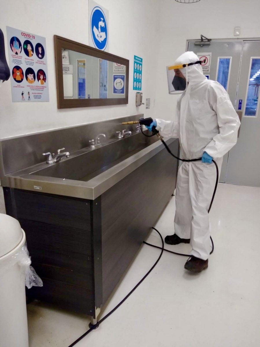 Sanitización y desinfección de espacios